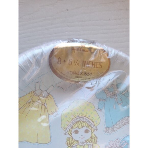 Hallmark Paper Doll 8 Party Bowls Sealed 6 1/8" Similar to Holly Hobbie - Picture 2 of 5